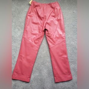 Genuine Leather pants Pink size 8